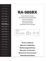 Rotel RA-985BX Manuale utente