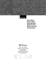 Rotel RB-951MkII Manuale del proprietario