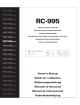 Rotel RC-995 Manuale del proprietario