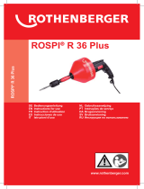 Rothenberger Electric drain cleaner ROSPI R 36 Plus Manuale utente