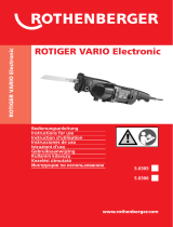 Rothenberger Pipe saw ROTIGER VARIO Electronic Manuale utente