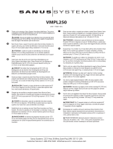Sanus VISIONMOUNT FLAT PANEL WALL MOUNT-VMPL250 Manuale utente