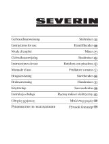 SEVERIN PROFI-MIX SM 3807 - Istruzioni per l'uso