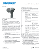 Shure Beta 52A Dynamisches Mikrofon Manuale utente