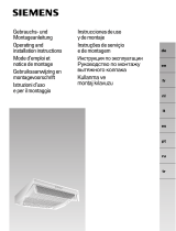 Siemens Built-under cooker hood Manuale del proprietario