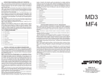Smeg MD3 Manuale utente