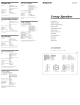 Sony XS-6038MK3 Manuale utente