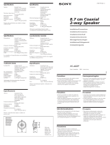 Sony XS-A82P Manuale utente