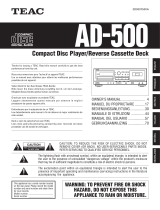 TEAC AD-500 Manuale utente