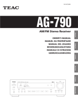 TEAC AG-790A Manuale del proprietario