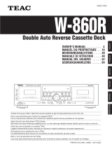 TEAC W-860R Manuale utente