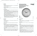 TFA Analogue Wall Clock with Frame Made of Beech Manuale utente
