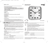 TFA Analogue Wall Clock with Metal Frame Manuale utente