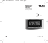 TFA Digital Radio-Controlled Alarm Clock with Temperature SOLAR Manuale utente