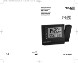 TFA Radio-Controlled Projection Alarm Clock with Temperature Manuale utente