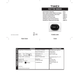 Timex W274 Foot Pod Sensor Manuale del proprietario