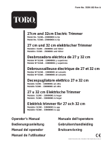 Toro 27cm Electric Trimmer Manuale utente