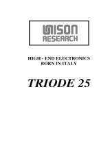 Unison Research Triode 25 Manuale utente