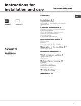 Hotpoint-Ariston AQUALTIS AQS73D 29 Manuale del proprietario