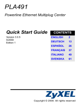 ZyXEL Communications Powerline Ethernet Multiplug Center PLA491 Manuale utente