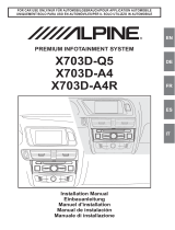 Alpine Electronics X703D A4 A4R A5 Q5 Q5R Guida d'installazione