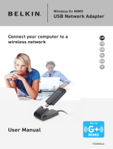 Belkin ADAPTATEUR USB SANS FIL G+ MIMO #F5D9050FR Manuale utente
