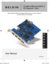 Belkin CARTE PCI EXPRESS™ FIREWIRE 800 ET USB 2.0 #F5U602EA Manuale utente