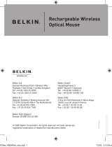 Belkin SOURIS OPTIQUE SANS FIL RECHARGEABLE #F8E845UK Manuale utente