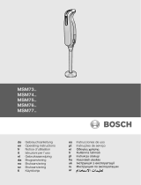 Bosch MSM7406/01 Manuale del proprietario