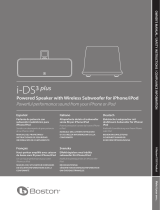 Boston Acoustics i-DS3 plus Manuale del proprietario