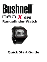 Bushnell Neo X GPS Rangefinder Watch Manuale utente