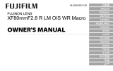 Fujifilm XF80mmF2.8 R LM OIS WR Macro Manuale del proprietario