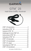 Garmin GTM 25 z bezterminowa subskrypcja komunikatow drogowych Manuale utente