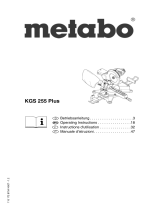 Metabo KGS 255 Plus Operating Instructions Manual