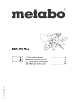 Metabo KGS 255 Plus Manuale utente