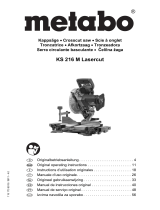 Metabo KS 216 Lasercut Istruzioni per l'uso