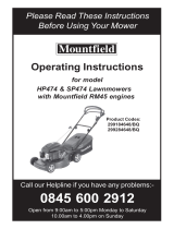 Mountfield SP474 Istruzioni per l'uso