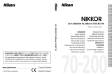 Nikon AF-S 70-200MM F/4G ED VR Manuale utente