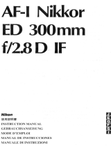 Nikon AF-I NIKKOR ED 300MM F / 2.8D IF Manuale utente