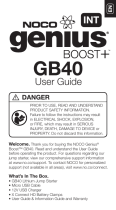 NOCO Genius GB40 Boost Plus 1000A Jump Starter Manuale utente