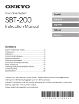 ONKYO SBT-200 Manuale del proprietario