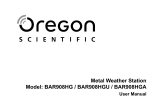 Oregon Scientific BAR908HG / BAR908HGU / BAR908HGA Manuale utente