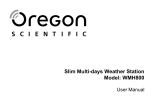 Oregon Scientific WMH800 Manuale del proprietario