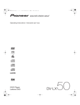 Pioneer DV-LX50 Manuale utente