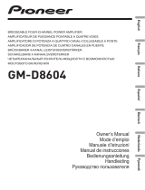 Pioneer GM-D8604 Manuale utente