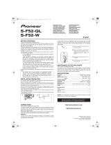 Pioneer S-F52-QL Manuale utente
