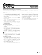 Pioneer S-FS73A Manuale utente