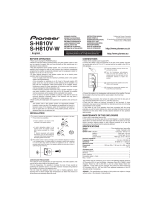 Pioneer S-H810V Manuale utente