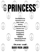 Princess Silver Fresh Juicer Istruzioni per l'uso