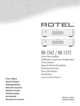 Rotel RB-1562 Manuale del proprietario